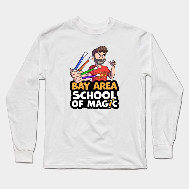 New Bay Area School of Magic Wand T-Shirt Long Sleeve T-Shirt by Brian Scott Magic